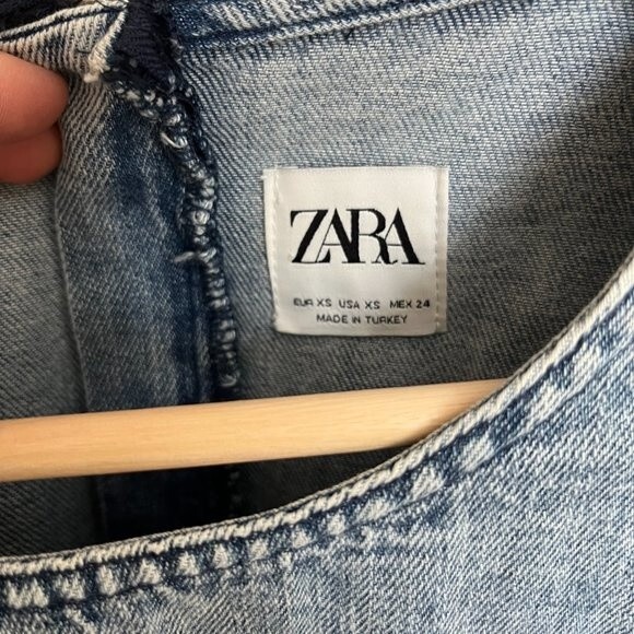 Zara Denim Dress Size XS - Picture 7 of 8